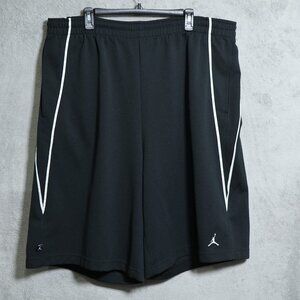 Vintage Jordan Shorts Mens 3XL Black White Basketball Athletic Y2K 214582-010